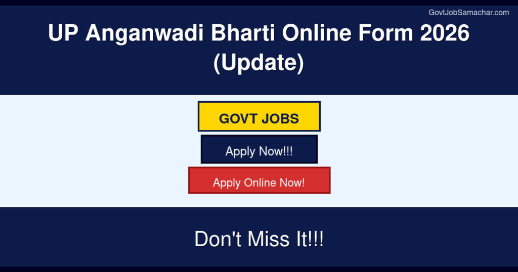 UP Anganwadi Bharti Online Form 2026 (Update)