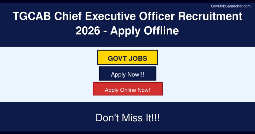 TGCAB Chief Executive Officer Recruitment 2026 – Apply Offline